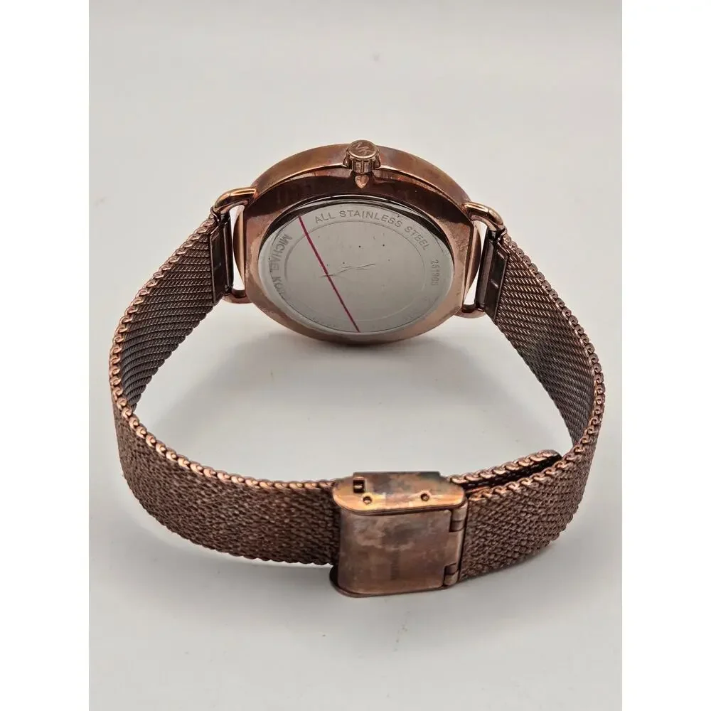 Michael Kors Portia Rose Gold Mesh Quartz Watch MK3845